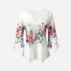Blusa Floral de Cuello en V para Mujeres