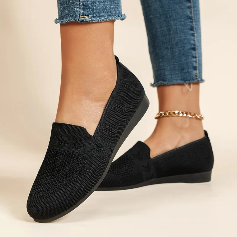 Zapatos sin cordones de malla transpirable para mujer