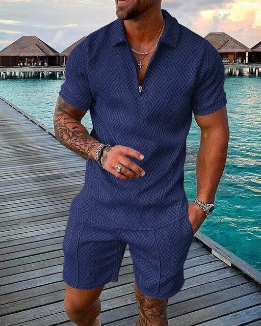 Conjunto de Polo y Pantalones Cortos para Hombre: Estilo y Comodidad para el Verano