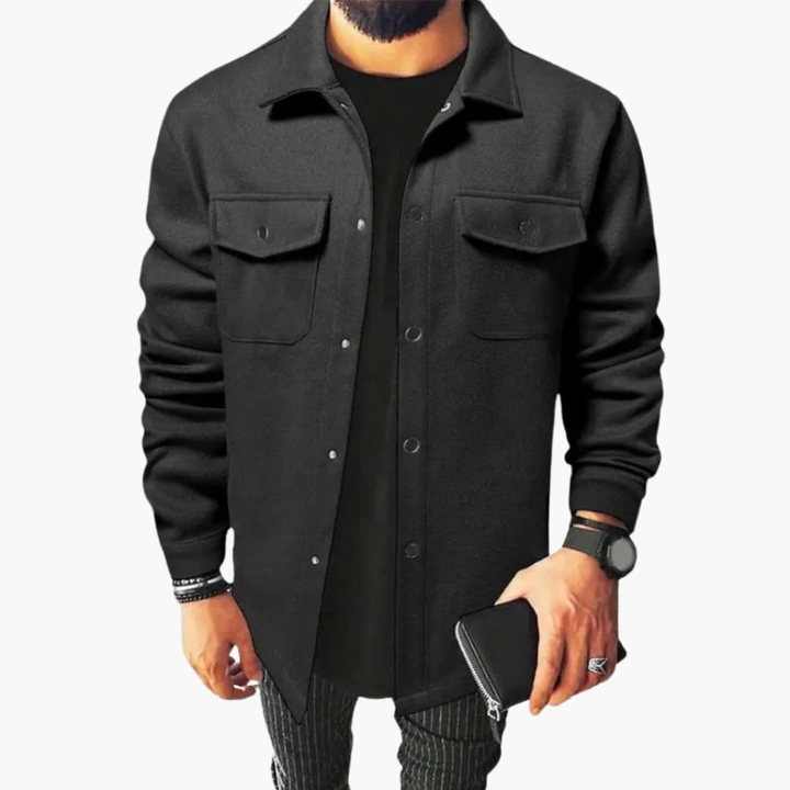 Camisa Chaqueta de Hombre con Botones