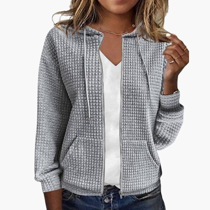 Sudadera con Cremallera para Mujeres con Capucha Ajustable