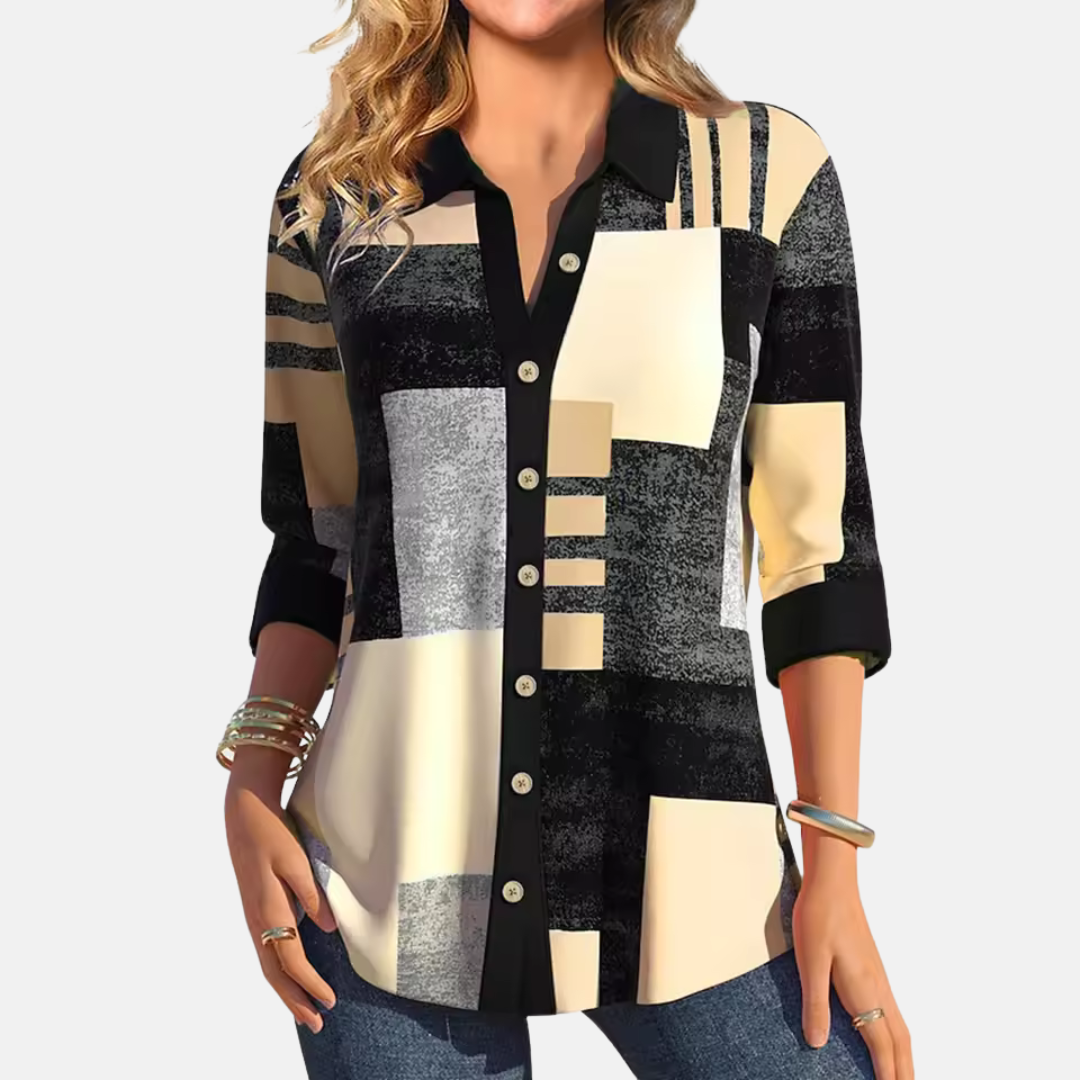 Blusa Casual para Mujer con Patrón a Cuadros