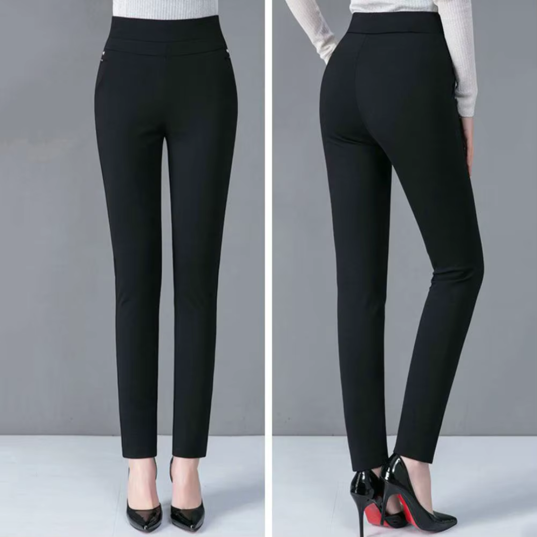 Pantalones Elásticos de Cintura Alta para Mujeres