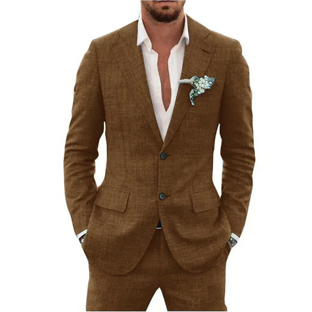 Traje de lino para hombre