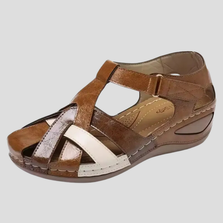 Sandalias de cuero con soporte para el arco para mujer
