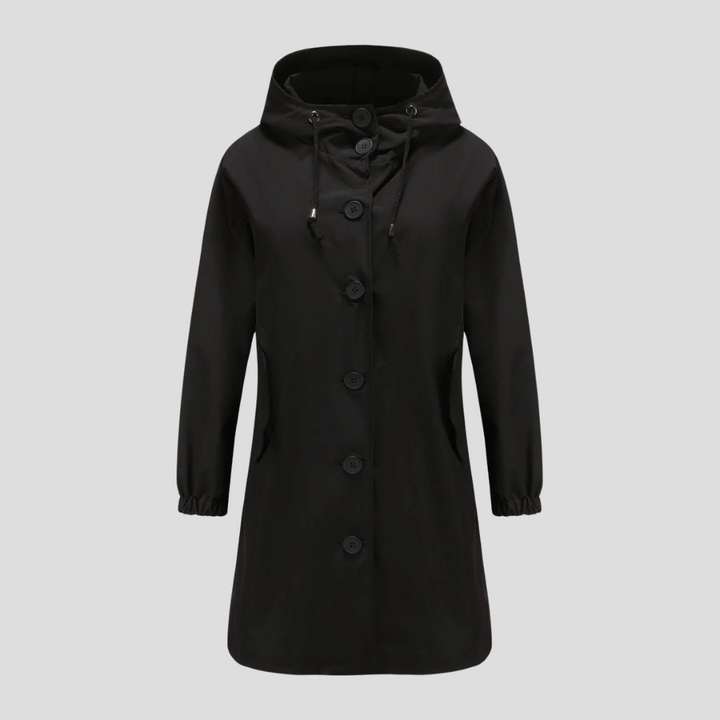 Chaqueta impermeable con capucha para mujer