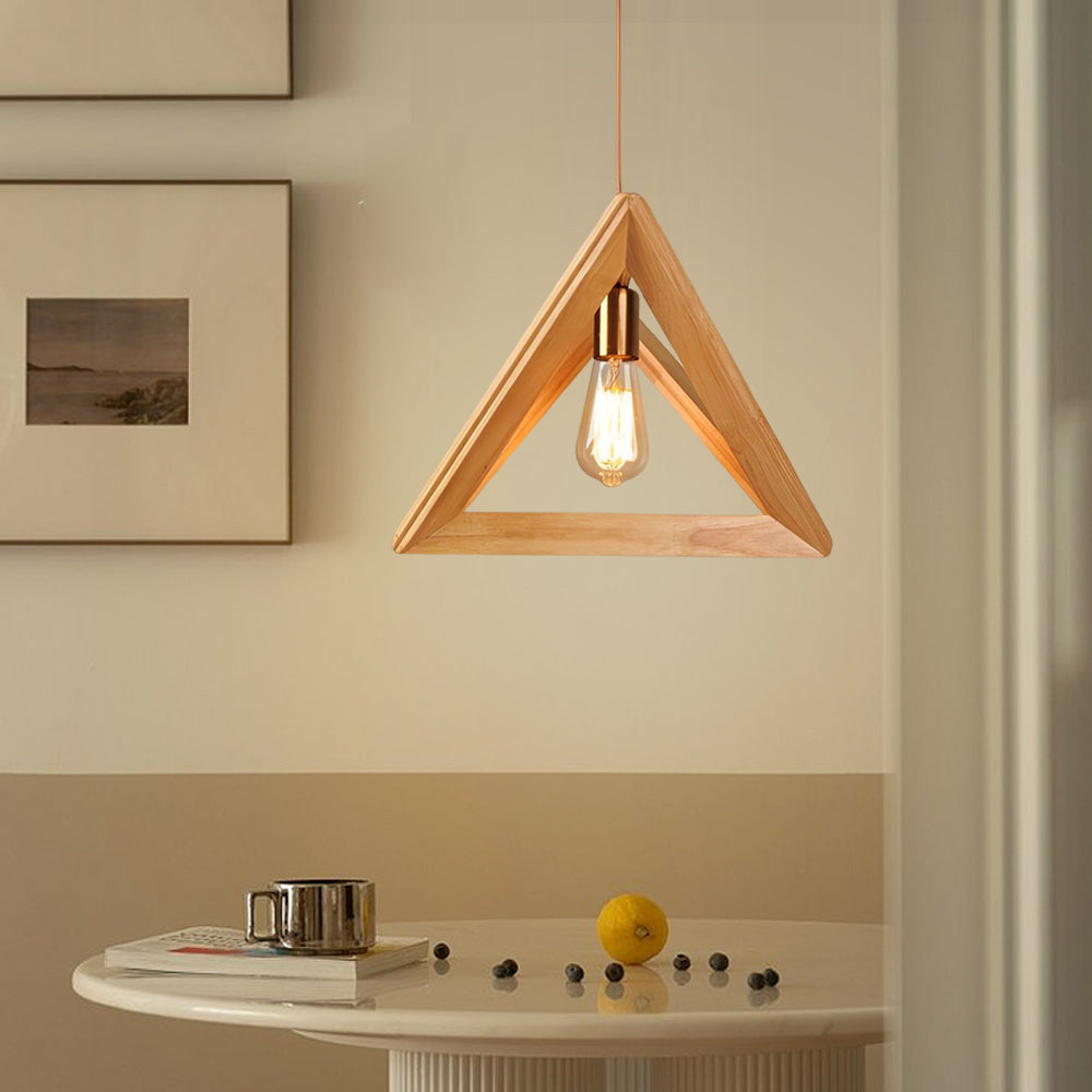 LumiNord | Lámpara Colgante Escandinava con Marco de Madera