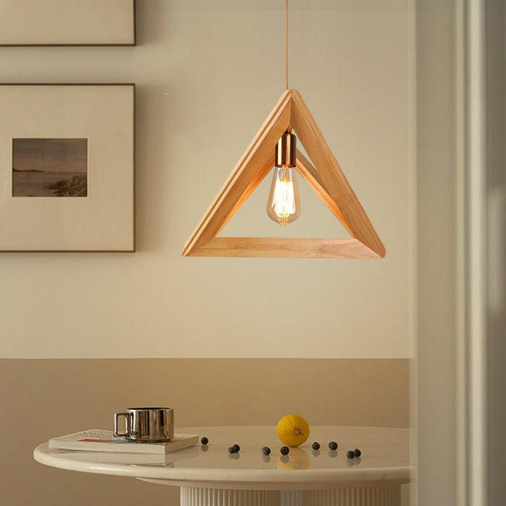 LumiNord | Lámpara Colgante Escandinava con Marco de Madera
