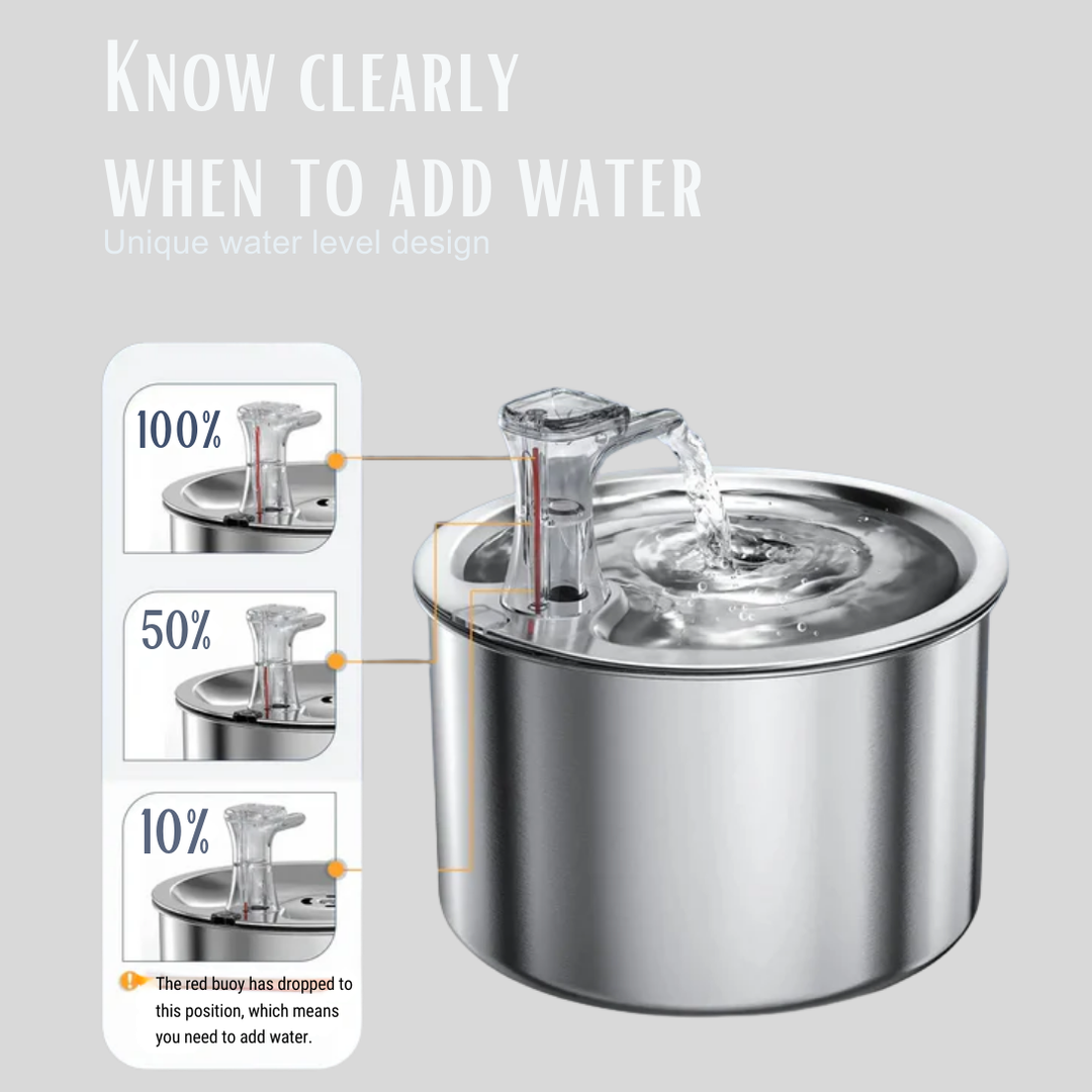 Dispensador de Agua para Gatos de Acero Inoxidable