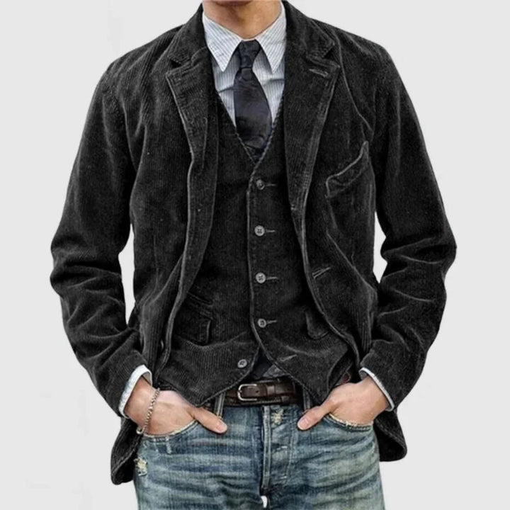 Conjunto de Blazer y Chaleco Vintage Estiloso