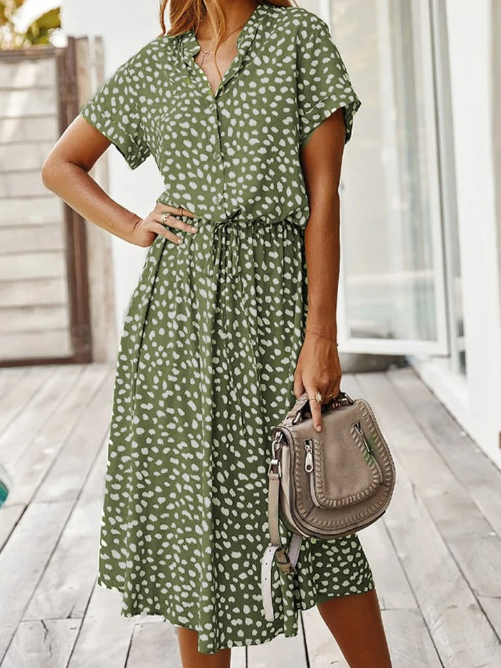 Vestido de Verano con Estampado, Elegante y Cómodo