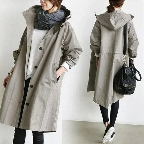 Abrigo impermeable Maris de largo medio y gran tamaño