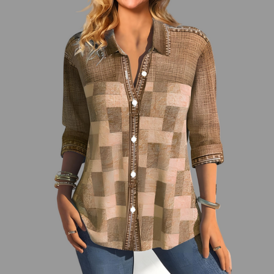 Blusa abotonada para mujer