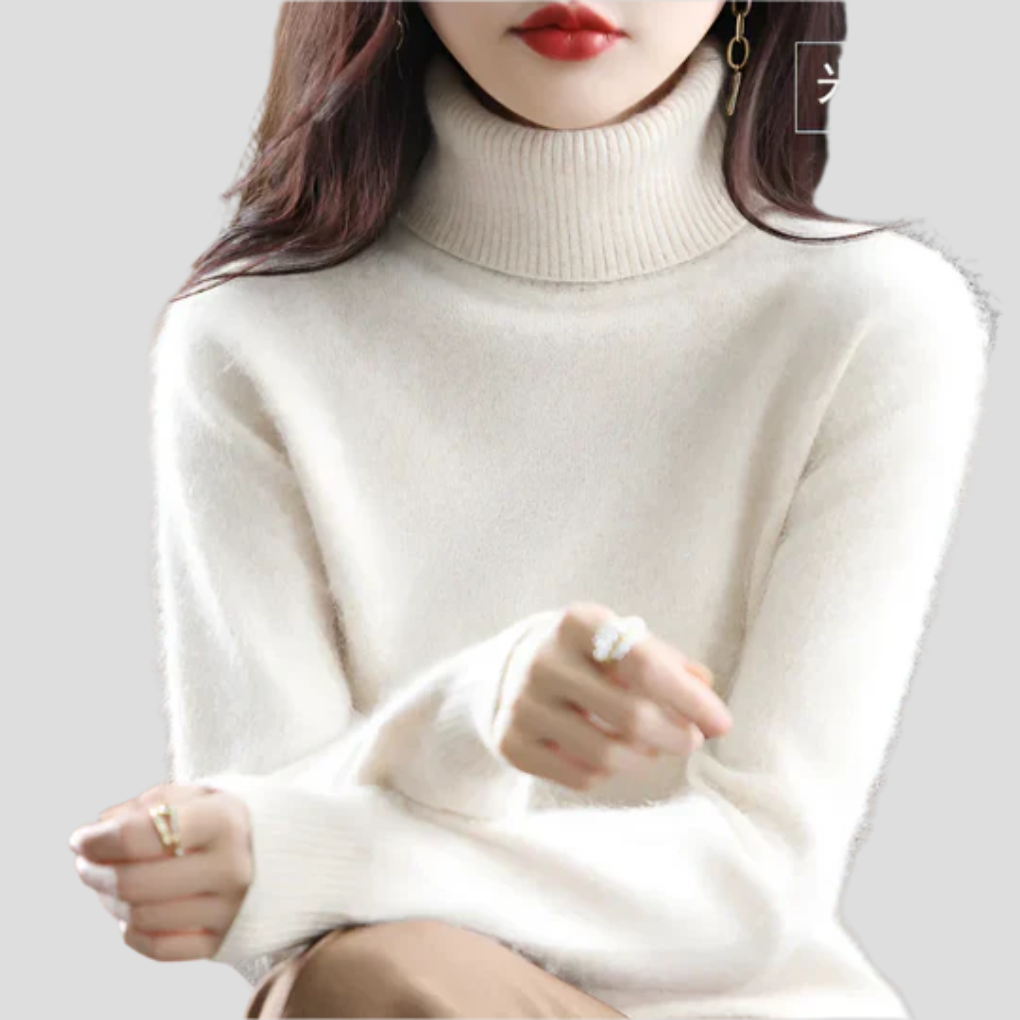 Suéter de cuello alto para mujer