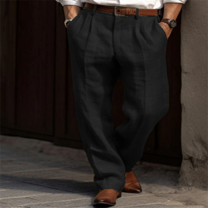 Pantalones ligeros de lino para hombre