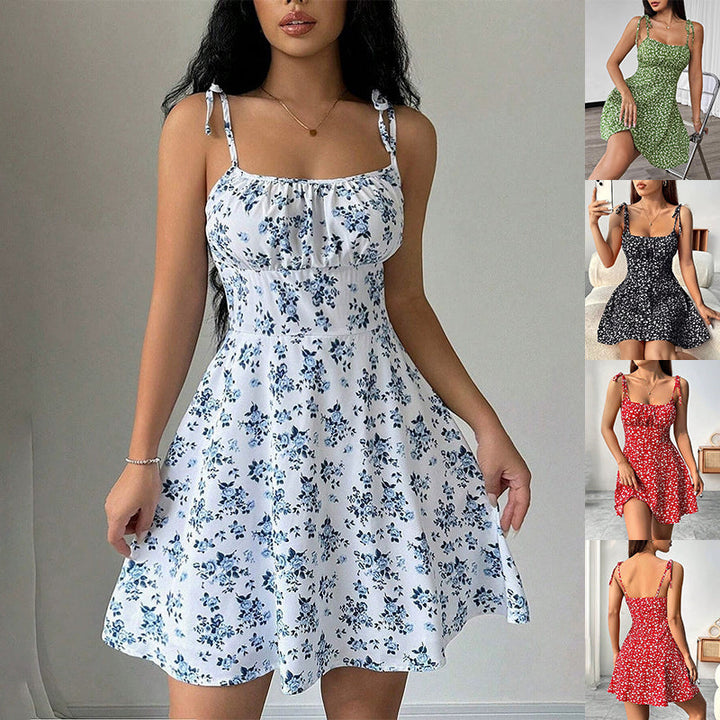 Vestido A-Linea Floral Dulce para Mujeres