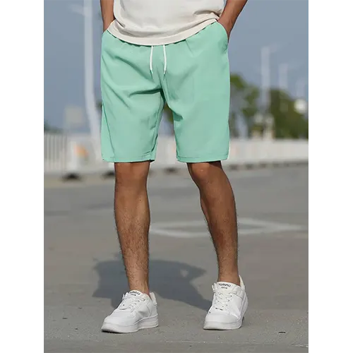 Pantalones cortos de verano de cintura alta para hombre