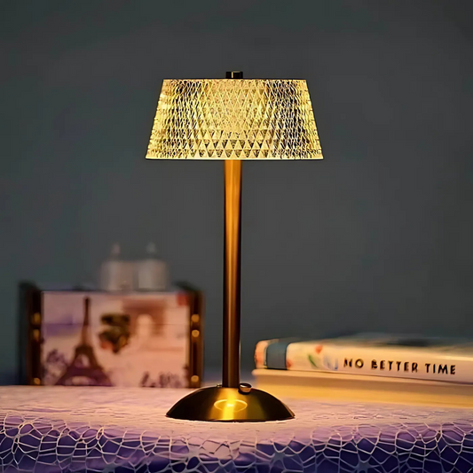Claravia – Lámpara LED de Mesa con Efecto Cristal Inalámbrica