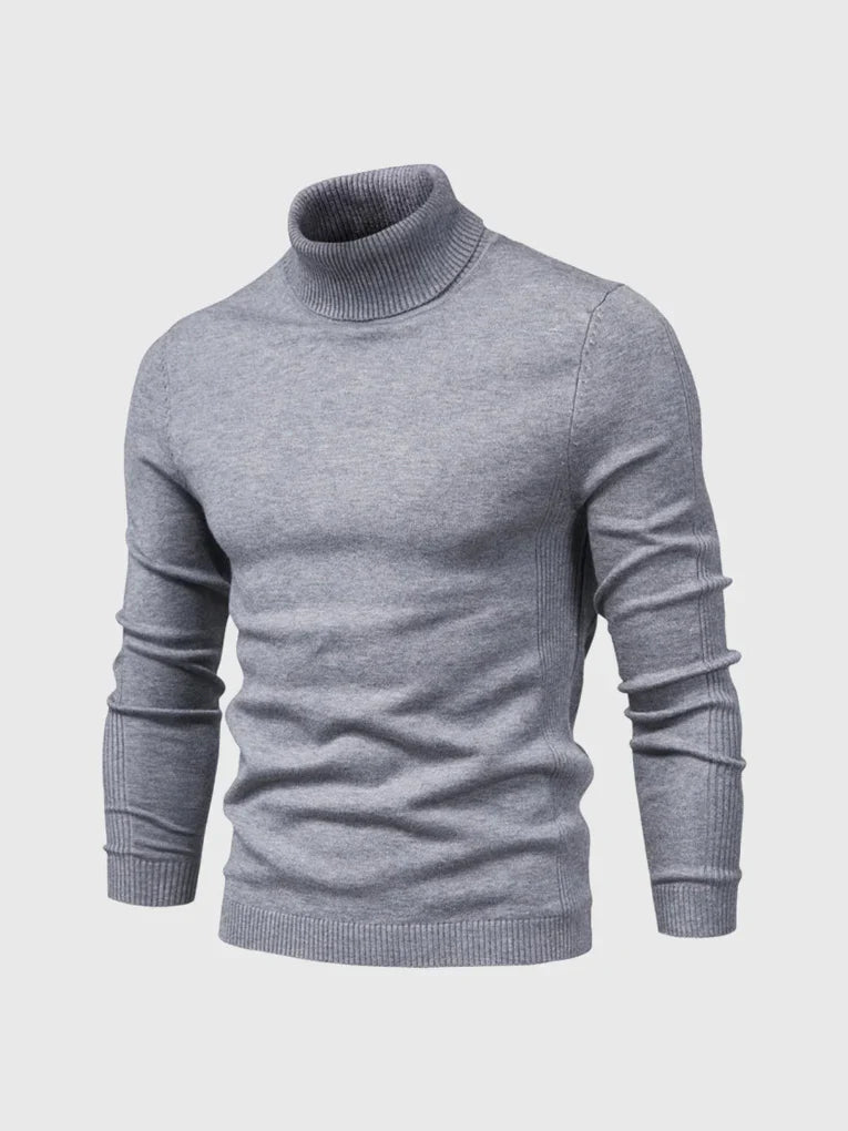 Suéter de Cuello Alto para Hombres – Lavable y Versátil