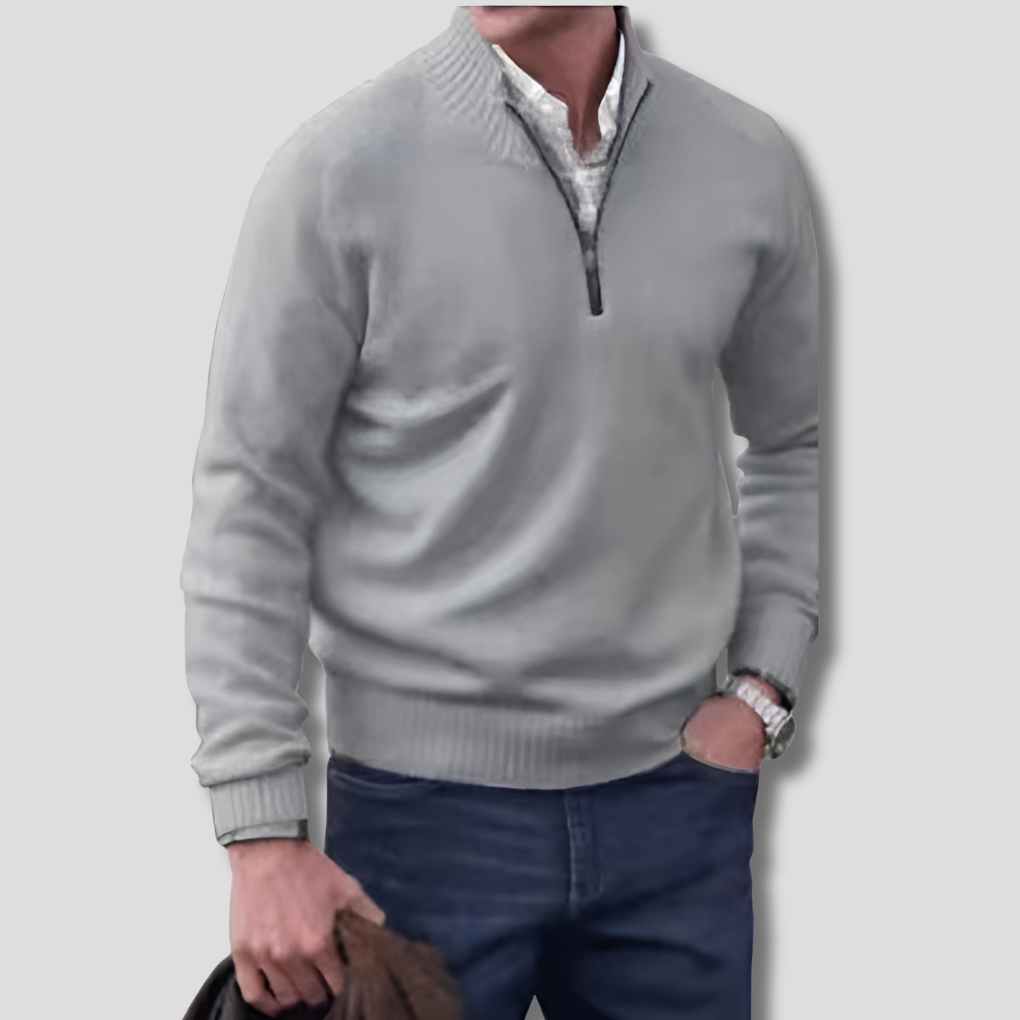 Suéter de media cremallera para hombre