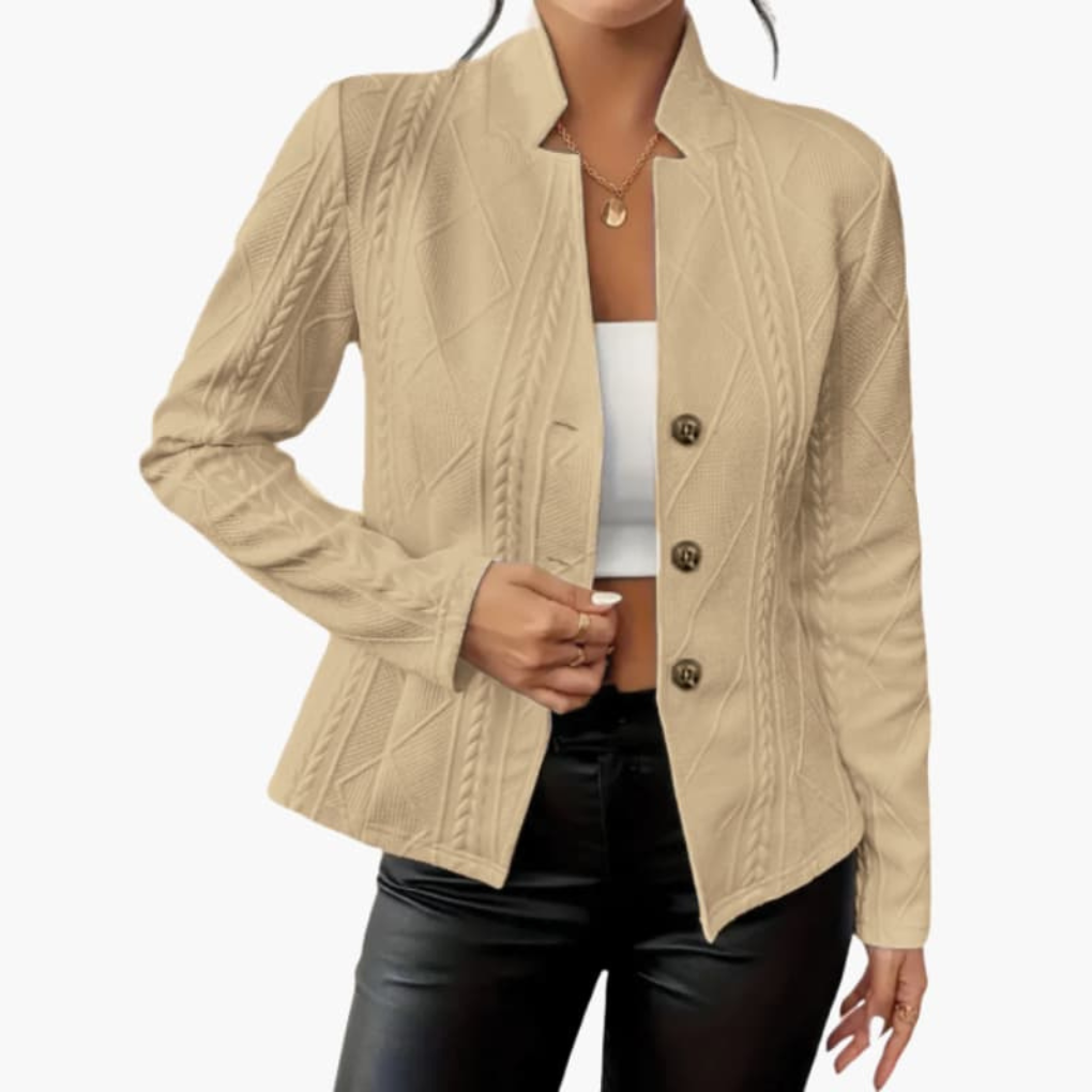 Blazer de mujer con solapa y cierre de botón