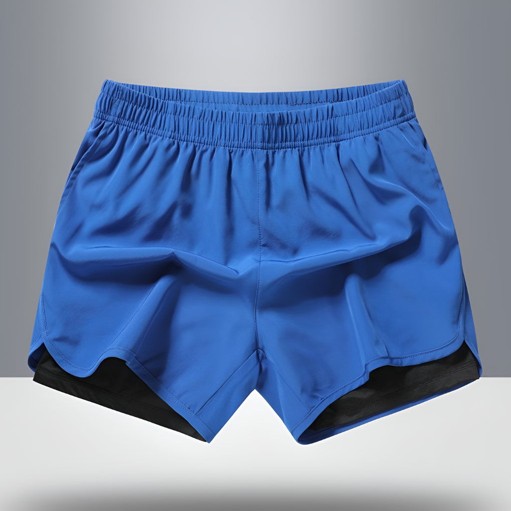 Pantalones Cortos de Correr para Hombres de Secado Rápido con Cremallera