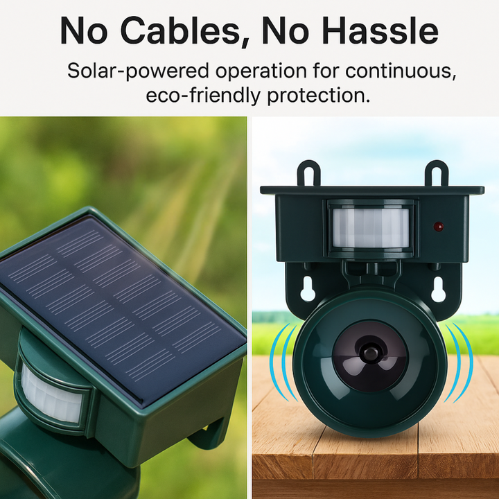 Repelente y Ahuyentador de Aves con Sensor de Movimiento Premium