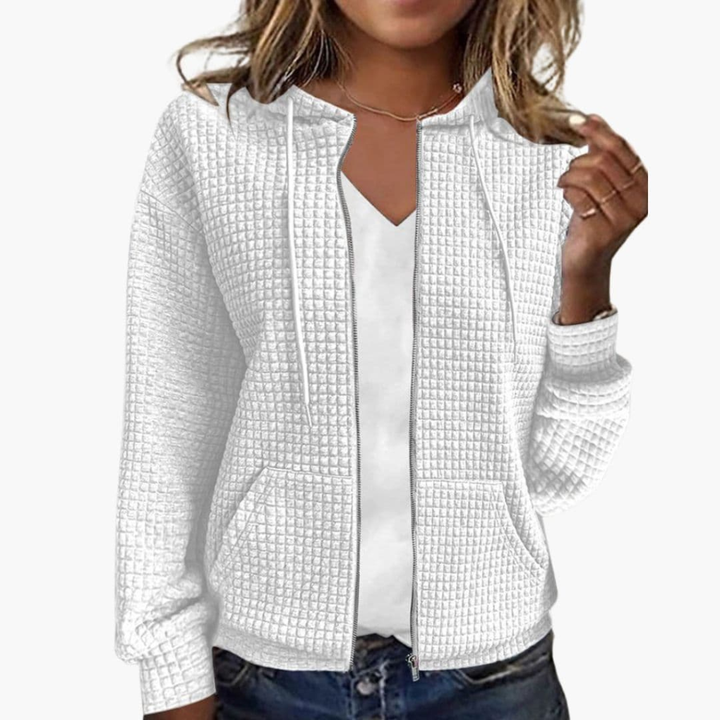 Sudadera con Cremallera para Mujeres con Capucha Ajustable