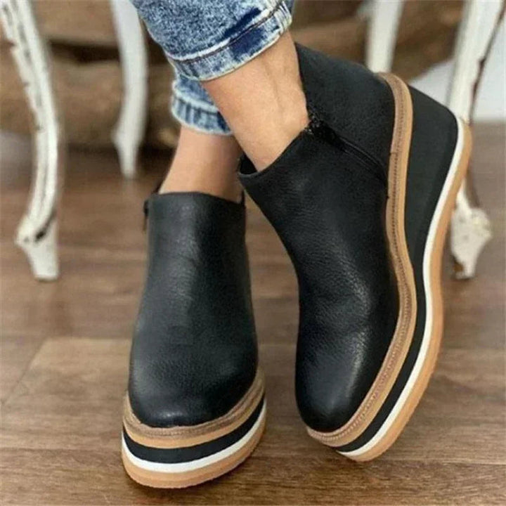 Botines de cuña para mujer con encanto vintage