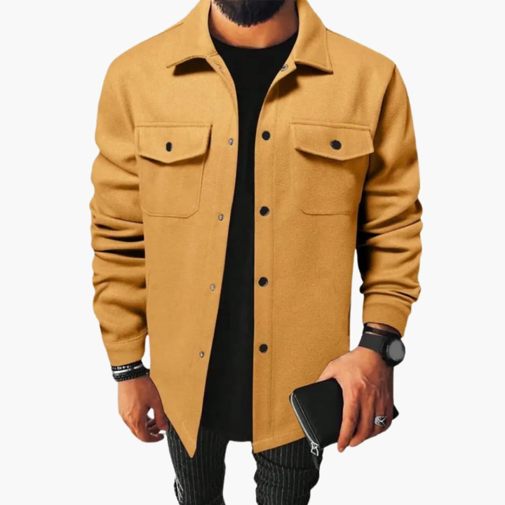 Camisa Chaqueta de Hombre con Botones