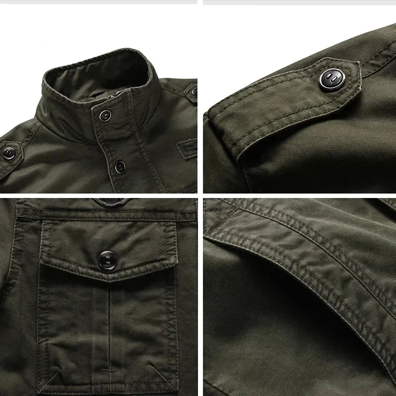 Chaqueta militar de entretiempo para hombre: estilo robusto y funcionalidad para el día a día