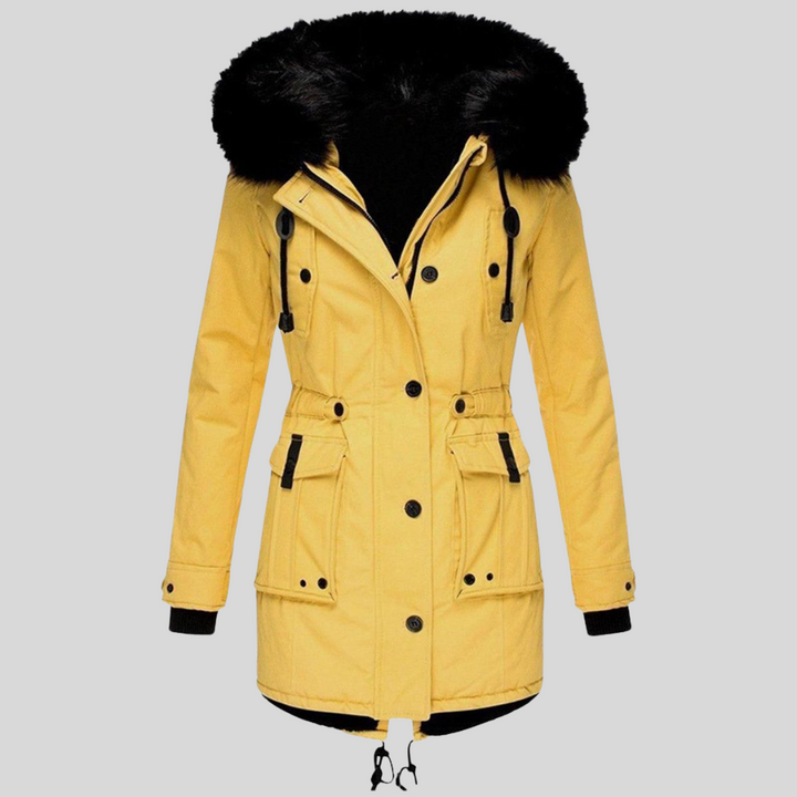 Abrigo de Invierno para Mujeres con Capucha – Capa Funcional con Bolsillos