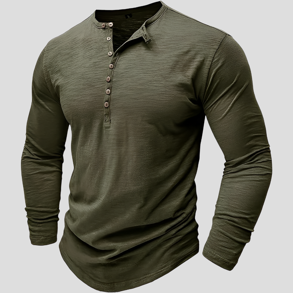 Camisa holgada de algodón para hombre