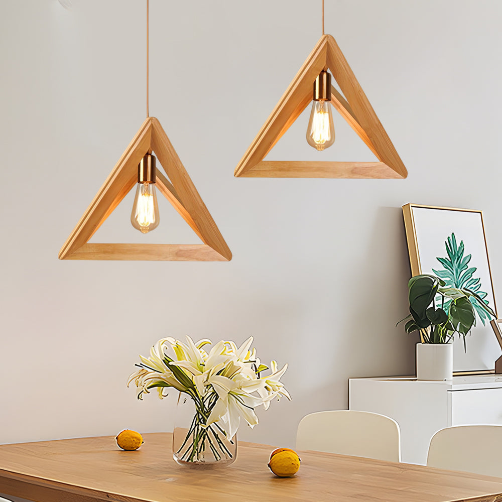 LumiNord | Lámpara Colgante Escandinava con Marco de Madera