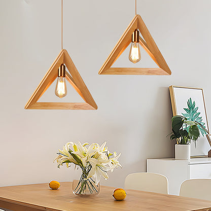 LumiNord | Lámpara Colgante Escandinava con Marco de Madera