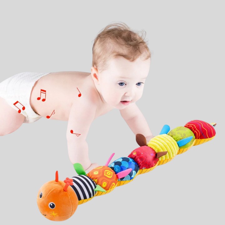 Sonajero de Peluche Oruga
