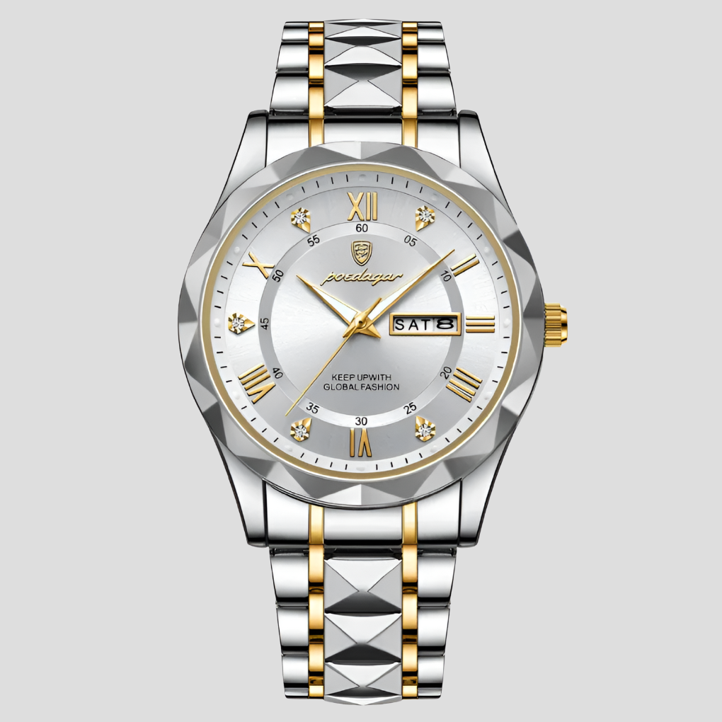 Reloj de Acero Inoxidable de Lujo para Hombres para Ropa de Negocios Diaria