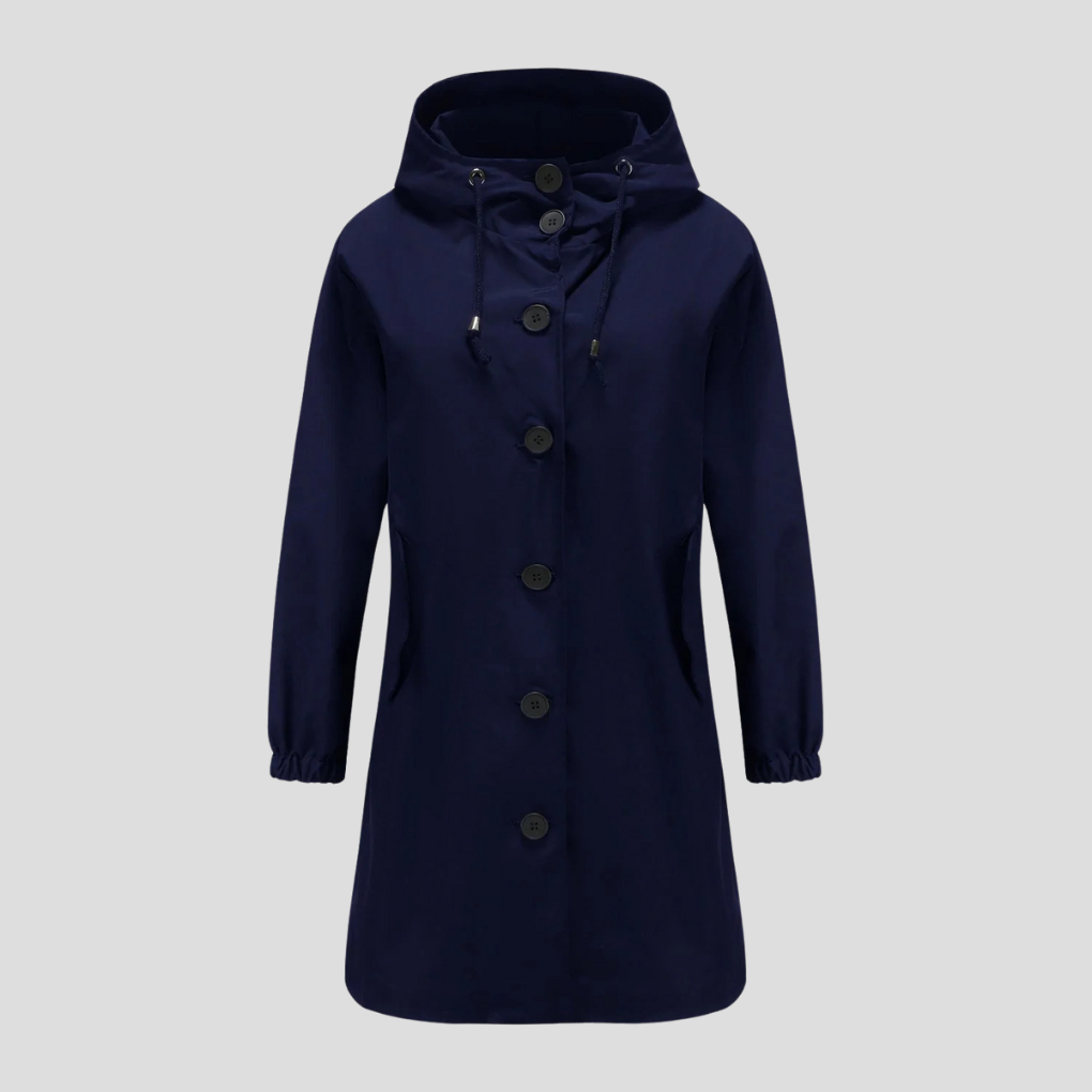 Chaqueta impermeable con capucha para mujer