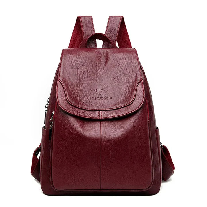 Mochila de piel resistente para mujer