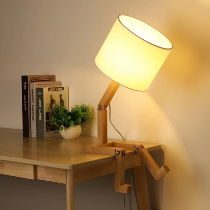 Lunari – Lámpara de Mesa de Madera Flexible y Artesanal