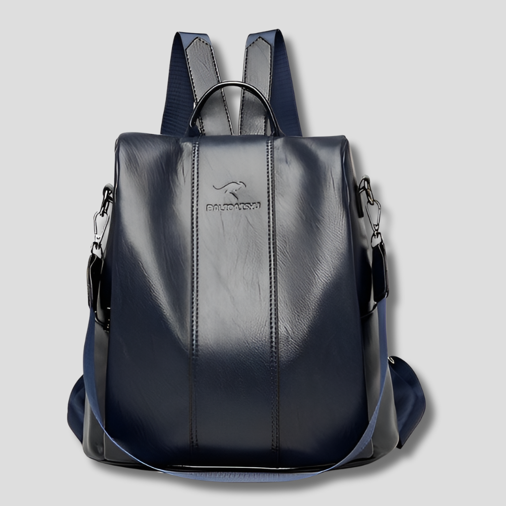 Mochila de cuero antirrobo para mujeres con estilo