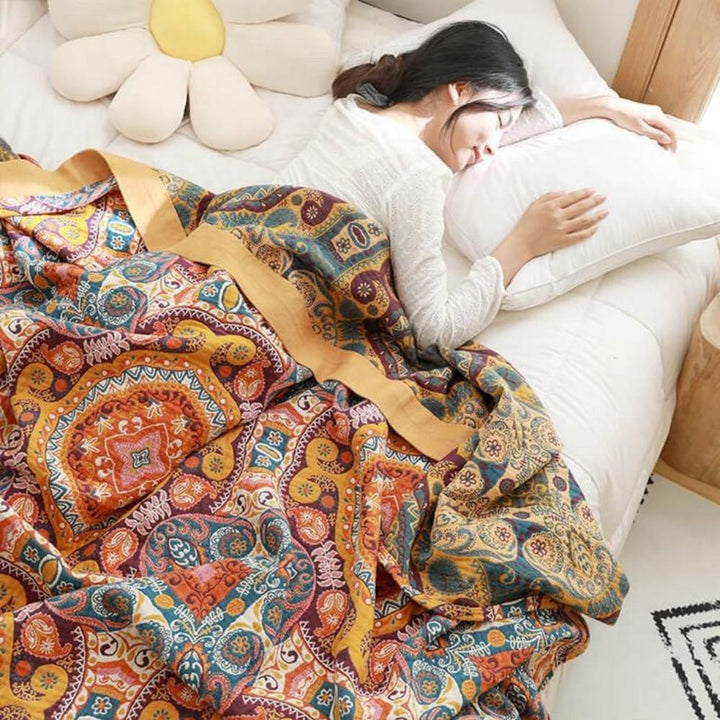 Manta Reversible Boho Salida del Sol