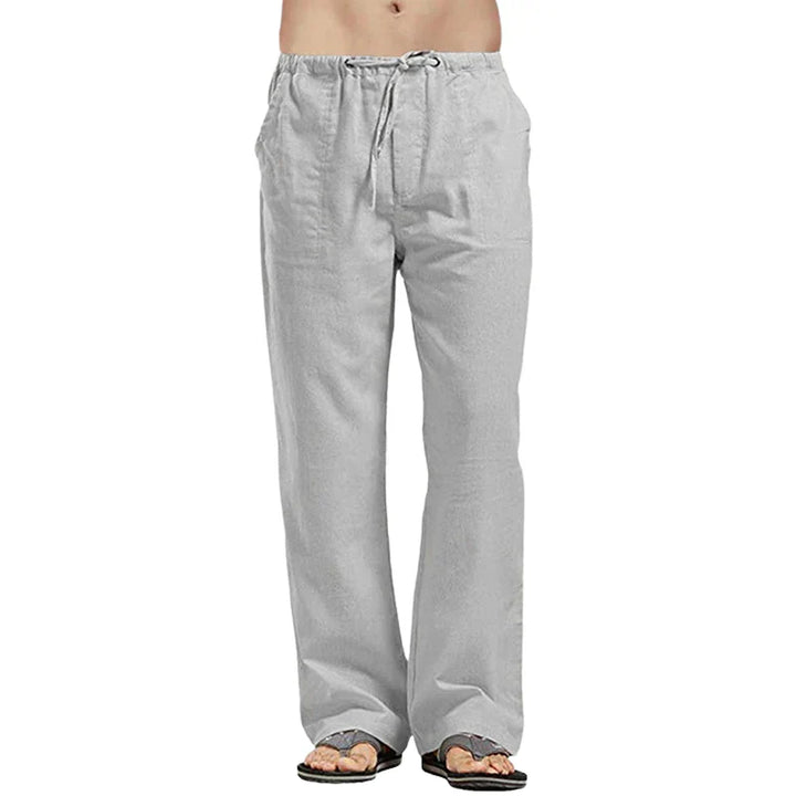 Lino – Pantalones de lino transpirables para hombre con corte oversize