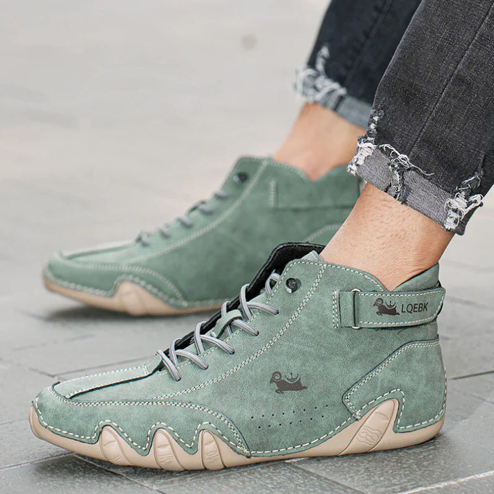 Cómodos zapatos ortopédicos de cuero para caminar