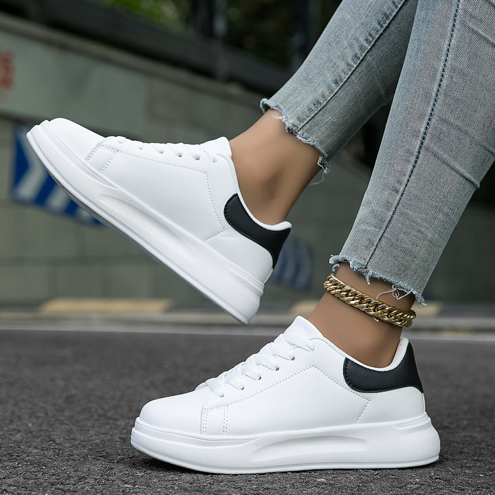 Zapatillas de piel Clean White para mujer