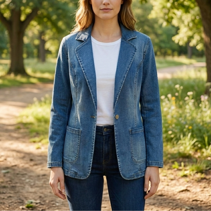Blazer de Denim a Medida para Mujeres