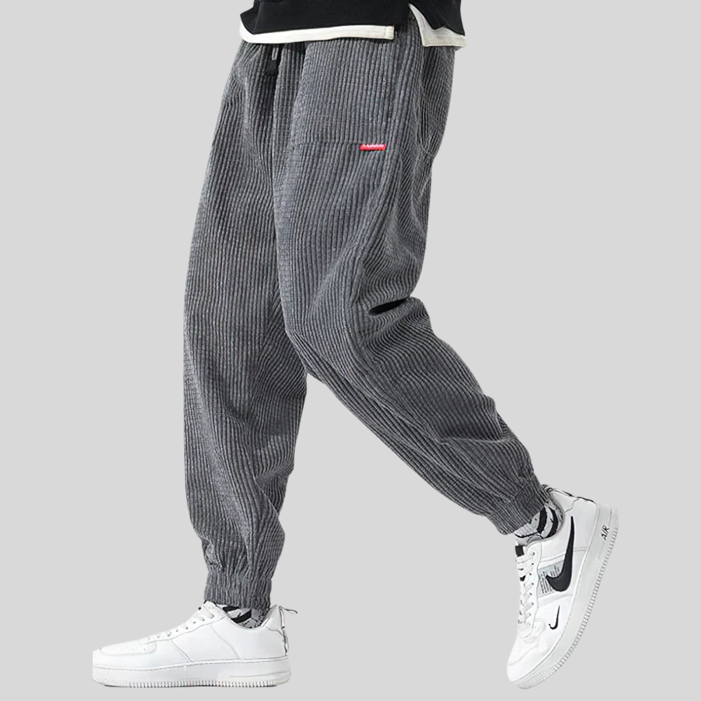 Pantalones Jogger Anchos de Cordones para Hombres – Estilo Relajado Diario