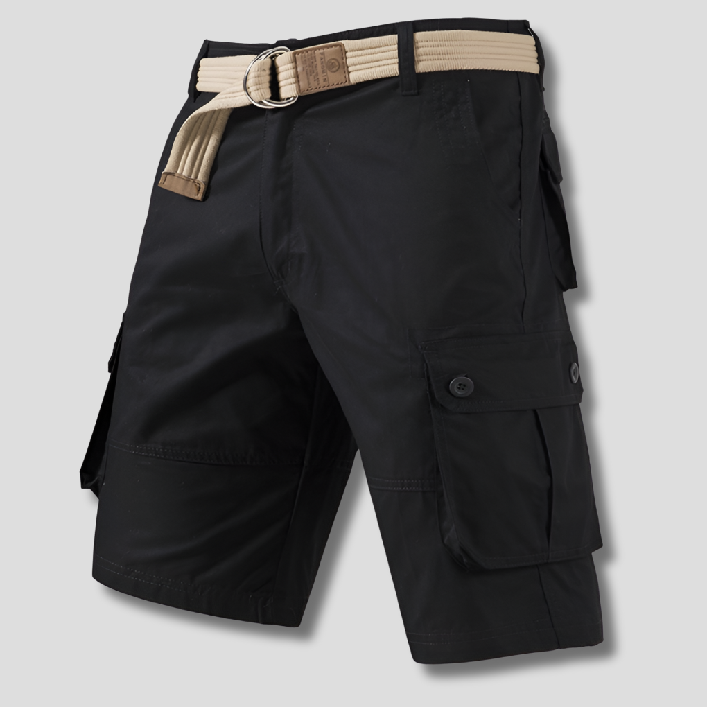 Pantalones cortos cargo multibolsillos para hombre
