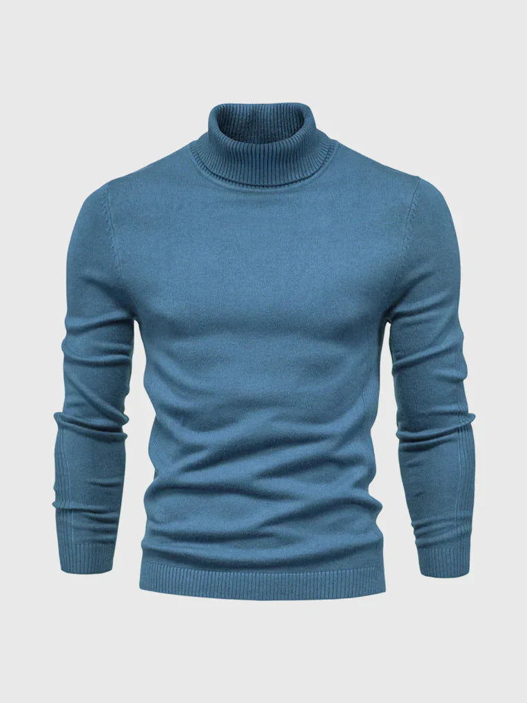Suéter de Cuello Alto para Hombres – Lavable y Versátil