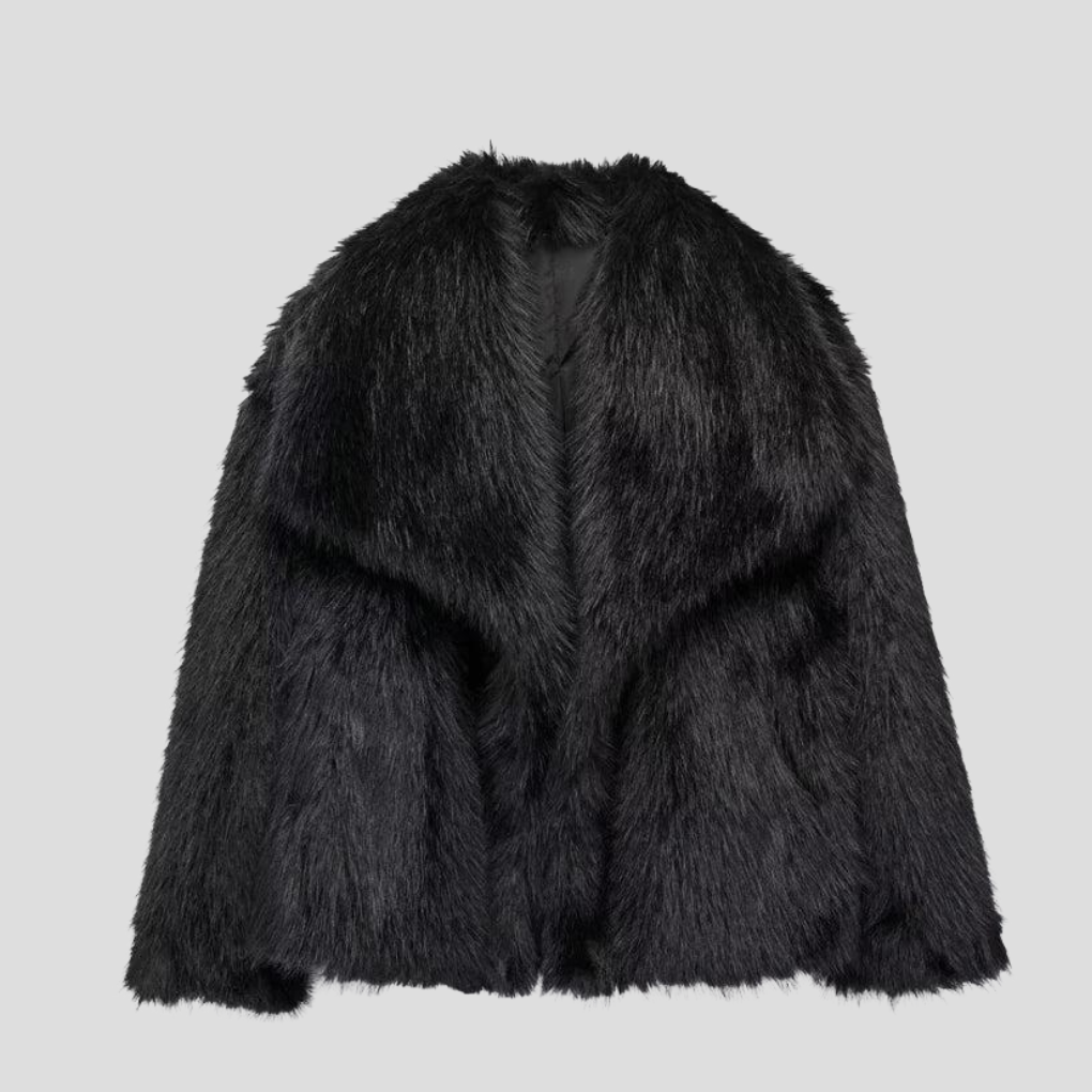 Chaqueta de piel sintética para mujer